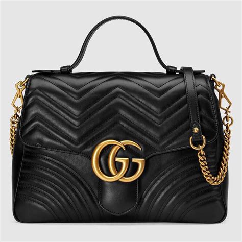 gucci handbag black|Gucci black handbags women.